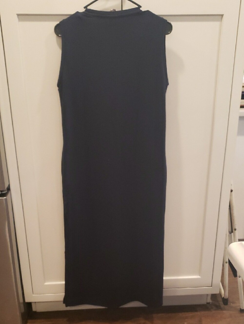 Sleeveless Brushed Bamboo Midi Dress in Navy by Cozy Earth - Picture 4 of 6